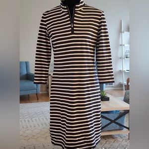 Saint James Black and White Striped Dress